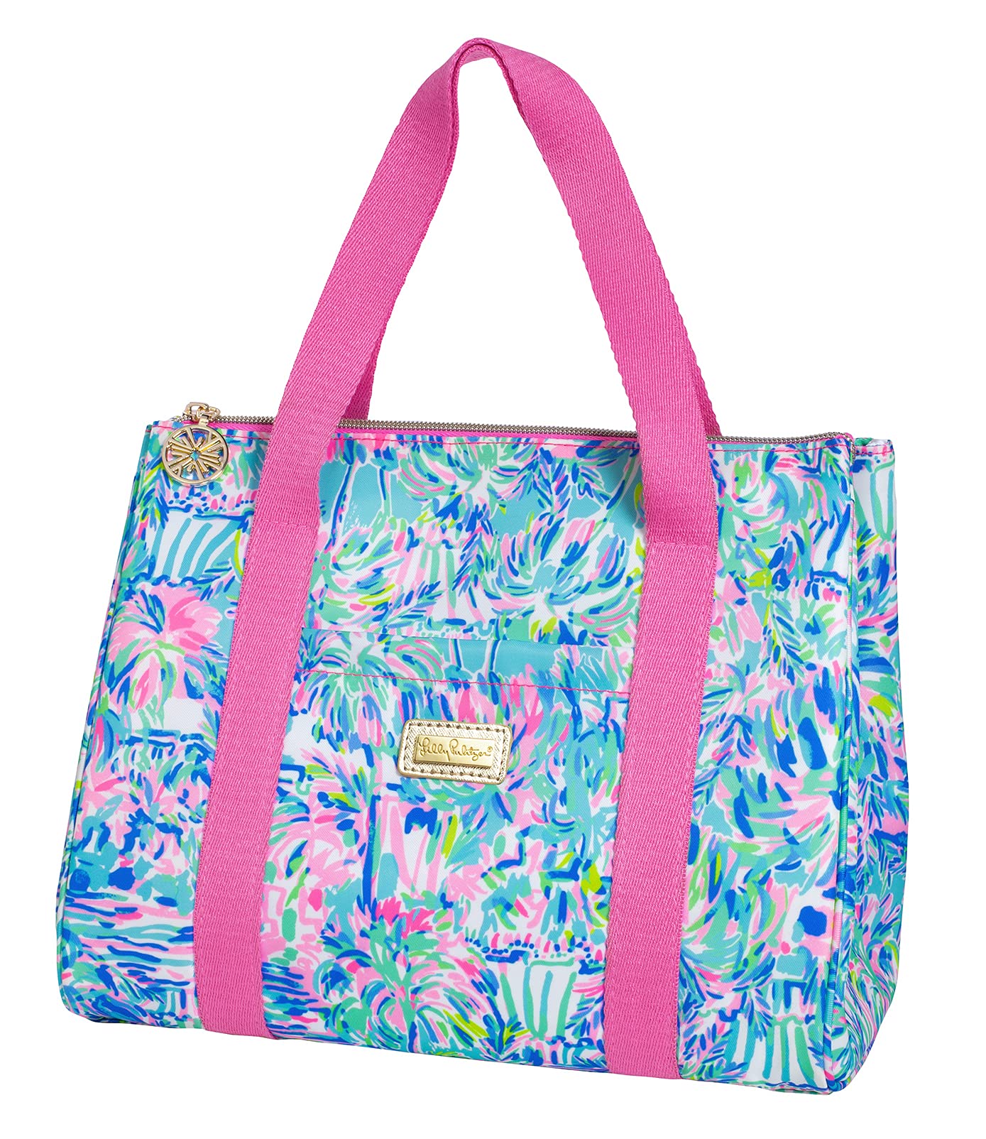 Bolsa Lilly Pulitzer Cabana Cocktail, lateral, asas cómodas para llevar de forma cómoda.