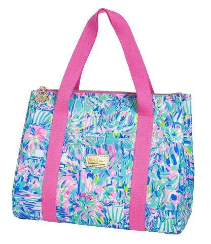 Bolsa Lilly Pulitzer Cabana Cocktail, lateral, asas cómodas para llevar de forma cómoda.