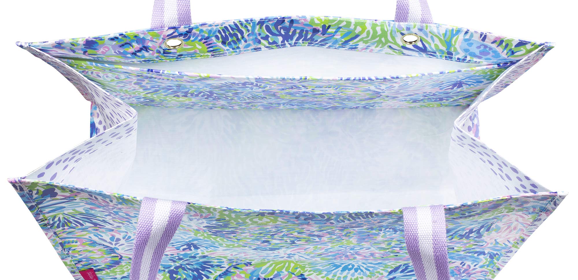 Asas largas de Lilly Pulitzer permiten llevarla cómodamente sobre el hombro.