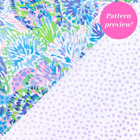 Material resistente y reutilizable, Lilly Pulitzer bolsa de mercado XL.