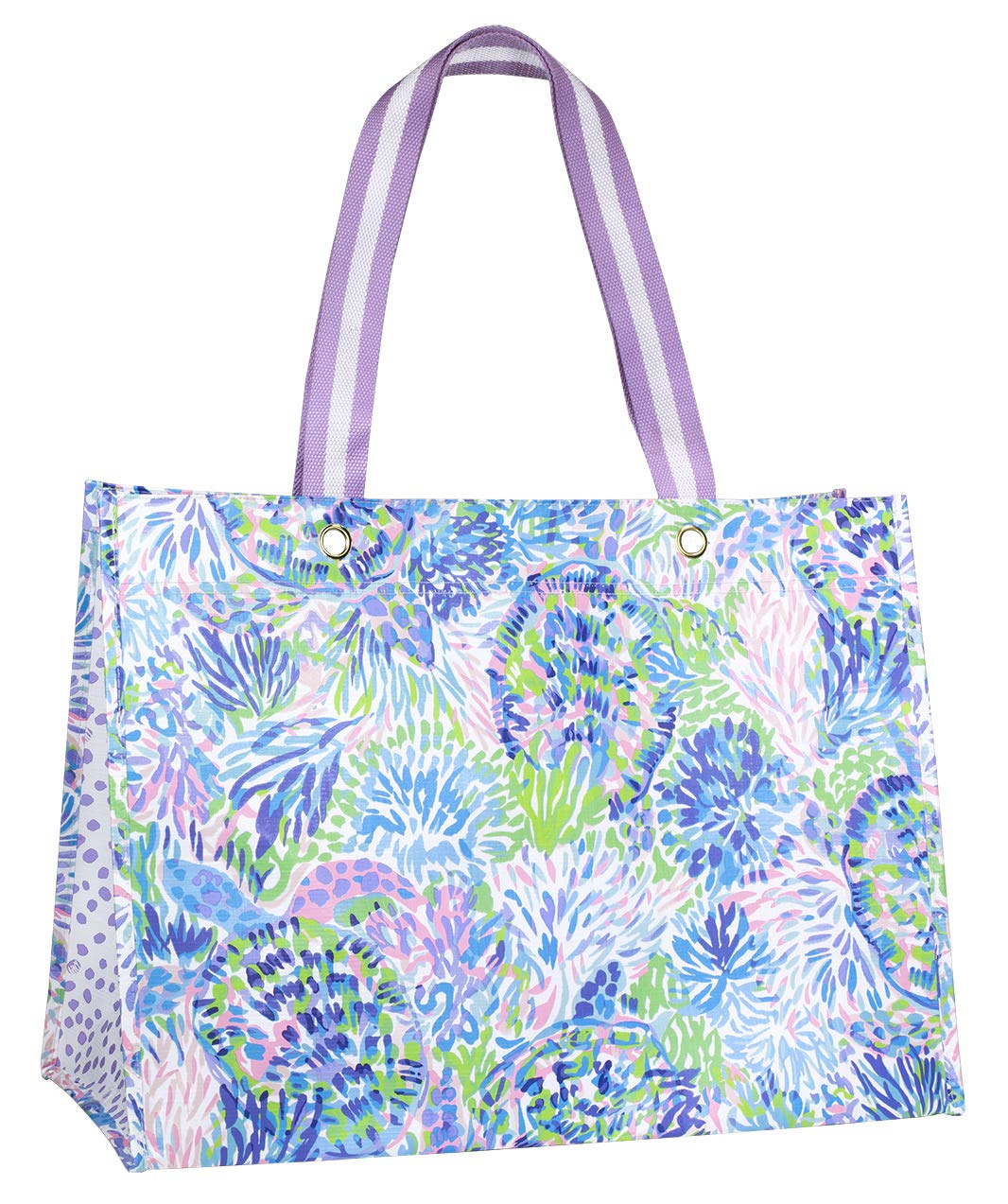Lilly Pulitzer bolsa de mercado XL Shell de una fiesta, asas largas para llevar cómodamente.
