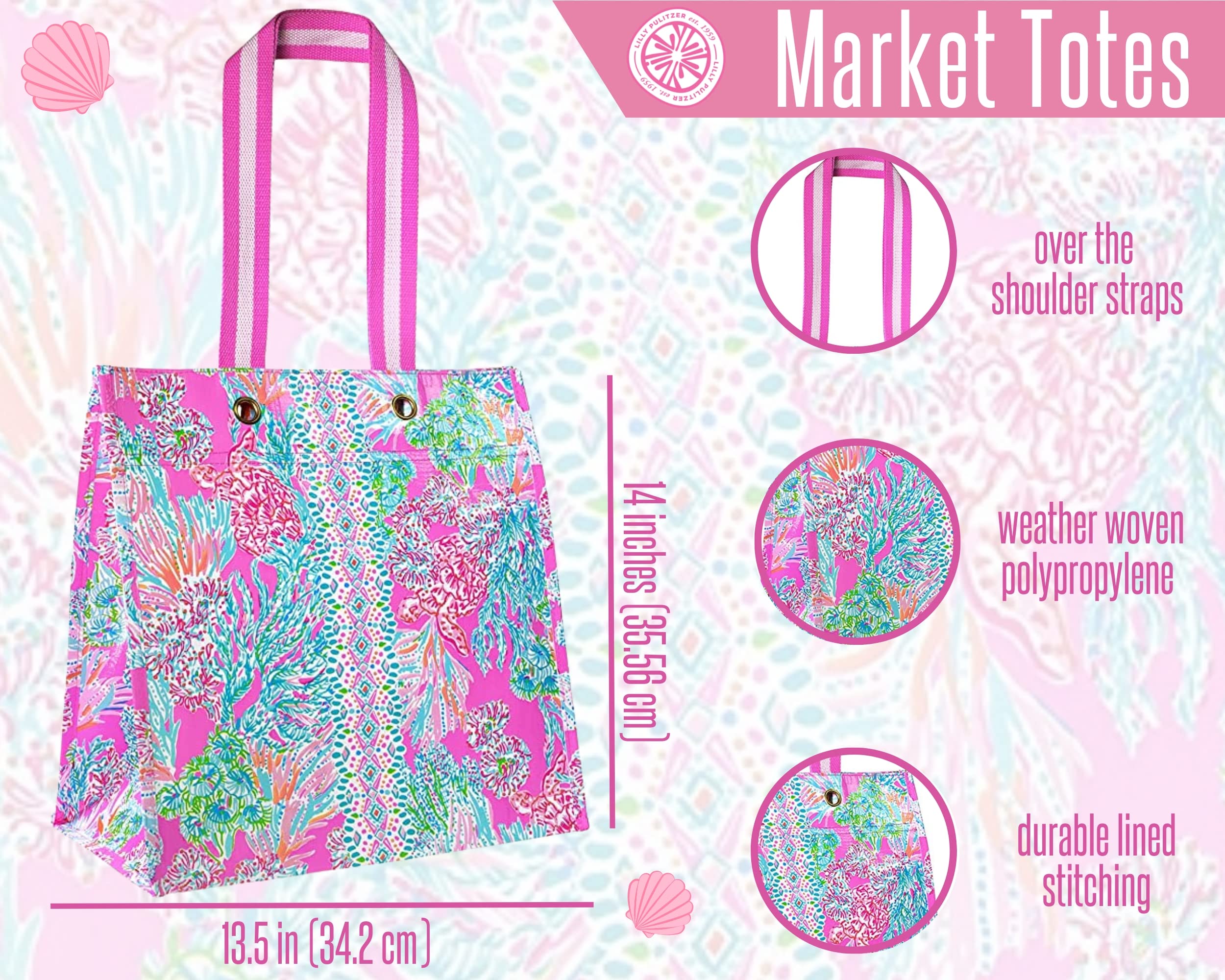 Detalle de herrajes dorados Lilly Pulitzer, estilo y durabilidad