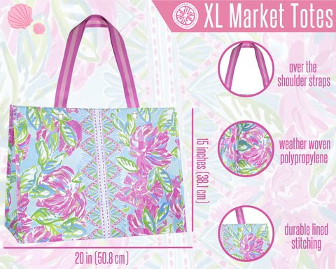 Lilly Pulitzer Detalle de herrajes en oro que añade durabilidad y estilo.