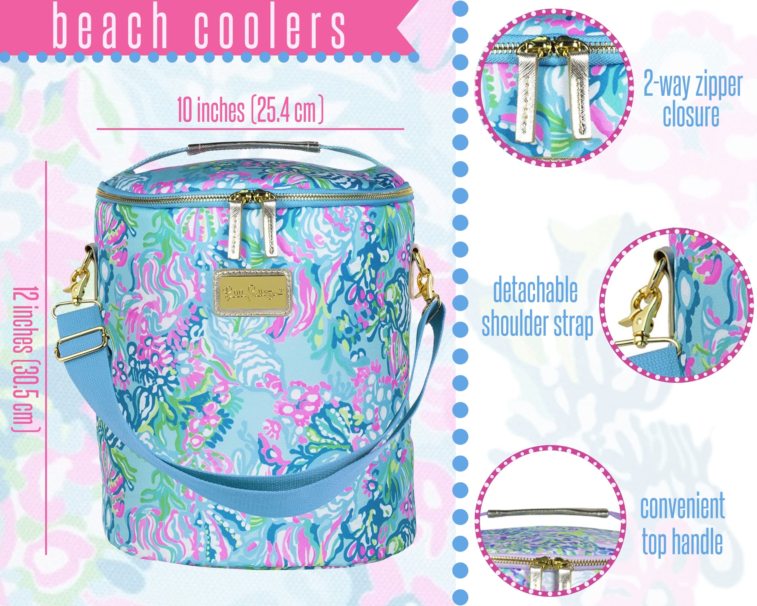 Interior aislado blanco de Lilly Pulitzer conserva alimentos y frescura.