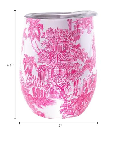Tumbler Lilly Pulitzer portátil, perfecto para viajes y aventuras.