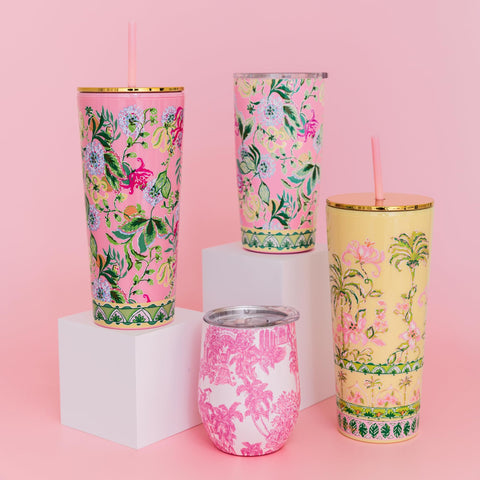 Uso versátil al aire libre para bebidas frías con Lilly Pulitzer.