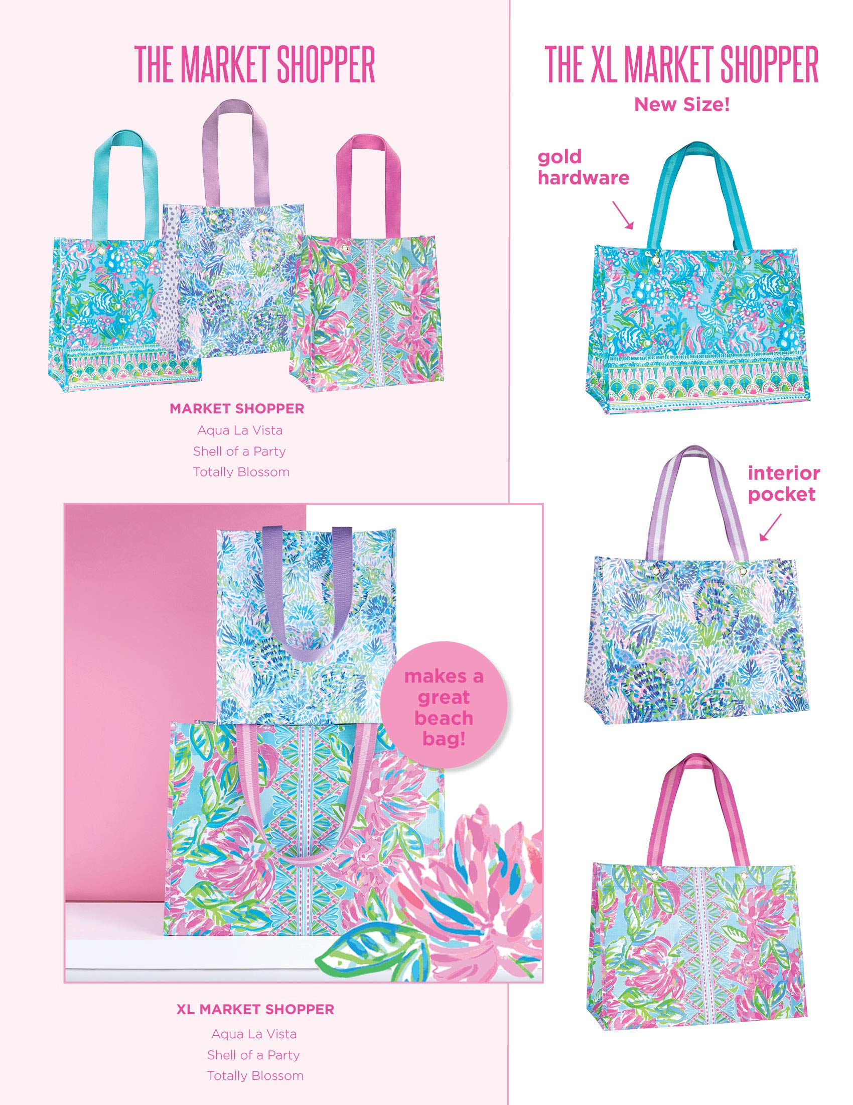 Lilly Pulitzer Aqua La Vista, diseño sostenible con estilo distintivo para salidas diarias.