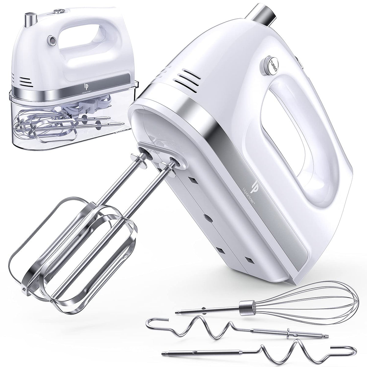 Batidora de mano LILPARTNER 400W con accesorios, ideal para batidos rápidos