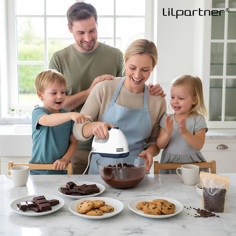 LILPARTNER batidora de mano fácil de limpiar gracias a superficies lisas.