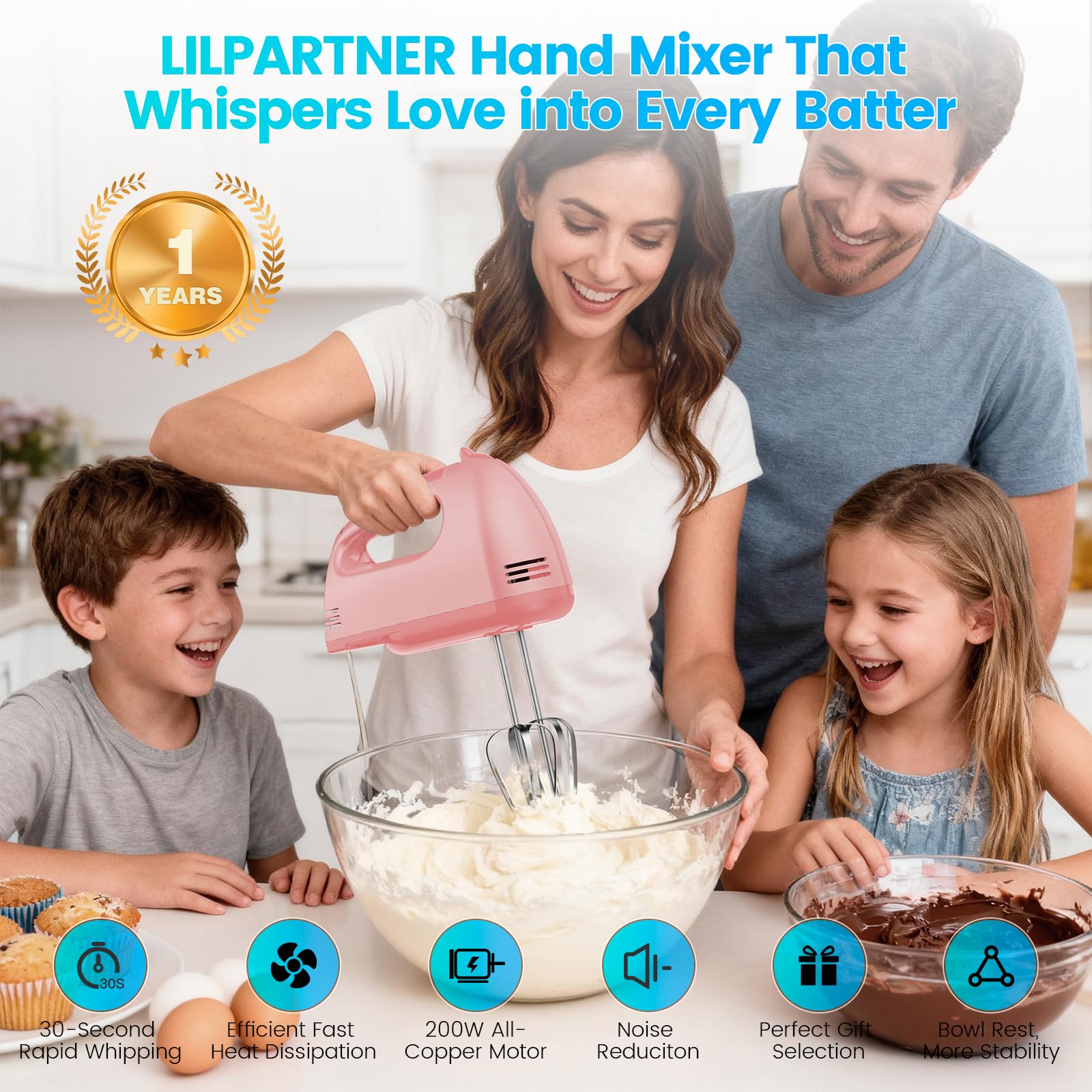 Diseño vertical de LILPARTNER con botón único para uso cómodo.