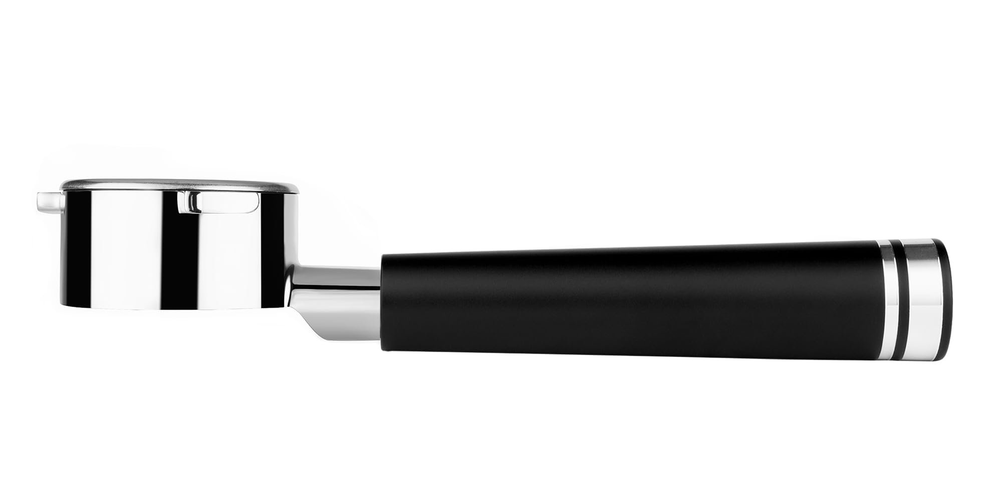 Portafiltro desnudo LilQ 54 mm en aluminio plano para extracción estable.
