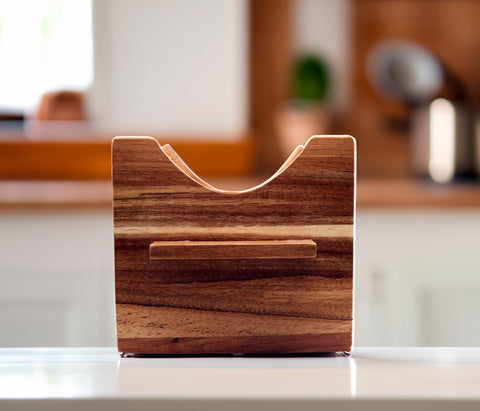 Cortador de bagel de madera de acacia Lily In The Valley Design duradera