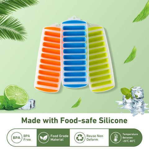 Lily's Home: silicona sin BPA, desmolde rápido para palitos de hielo.
