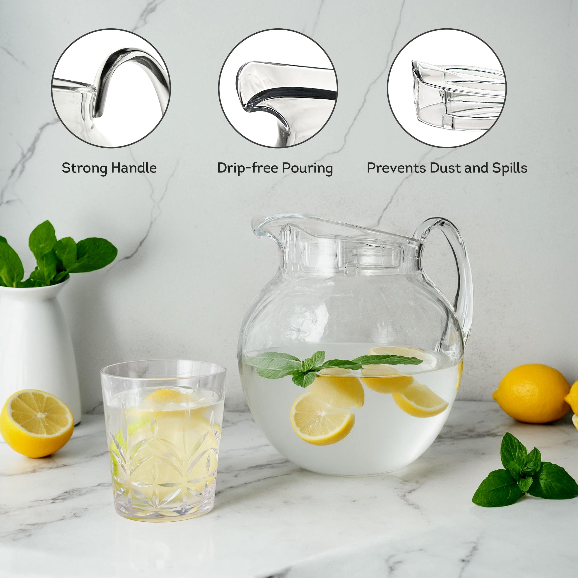 Apta para uso en interiores y exteriores para servir bebidas con estilo.