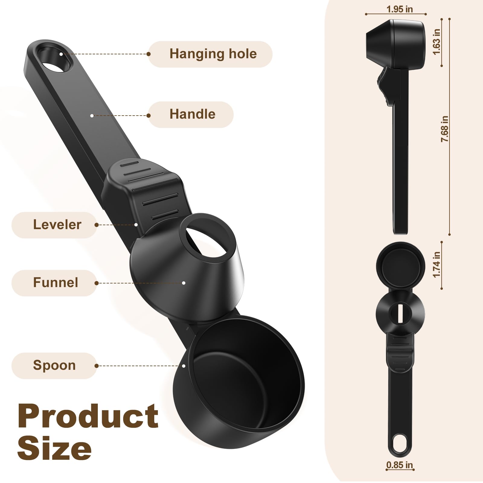 LimanChef Cucharita-Embudo para Polvos Multipropósito, ideal para proteína.