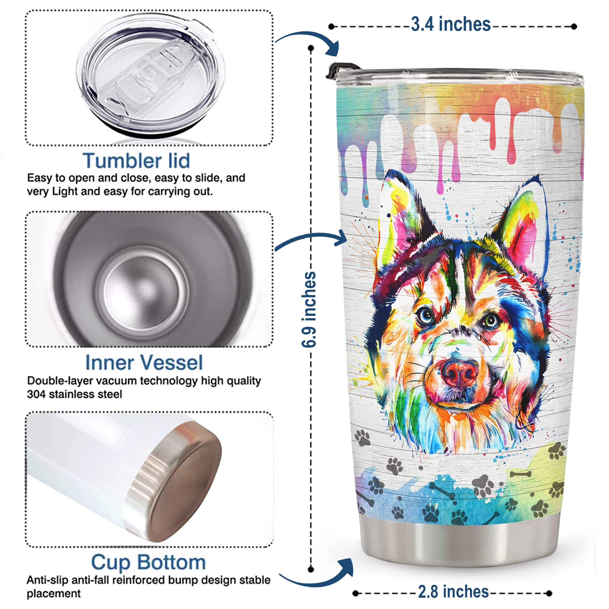 Limima Vaso Husky de doble pared mantiene frías las bebidas por más tiempo
