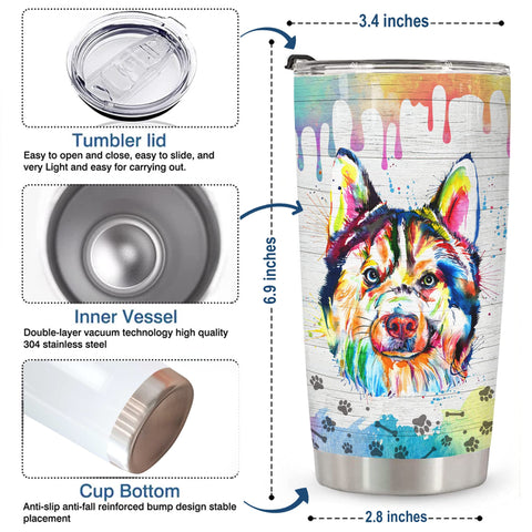 Limima Vaso Husky de doble pared mantiene frías las bebidas por más tiempo