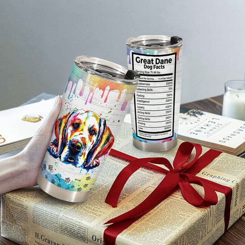 Limima tumbler regalo para amantes de perros Gran Danés.