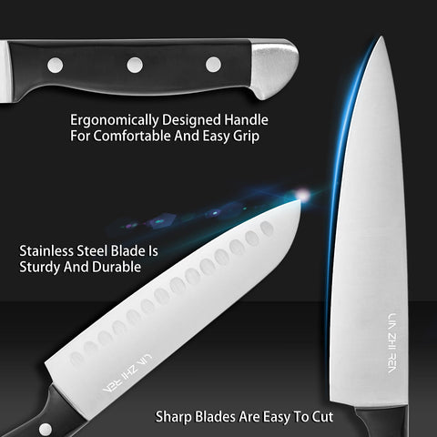 LIN ZHI REN cuchillo chef preciso y pulido para cortes finos