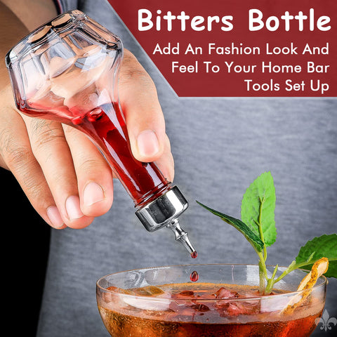 Linall conjunto de botellas para cócteles en casa.