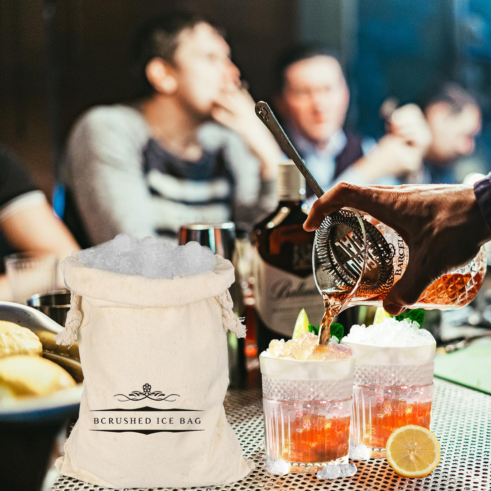 LINALL Hielo triturado para cocteles, mejora la presentación y experiencia de la bebida.