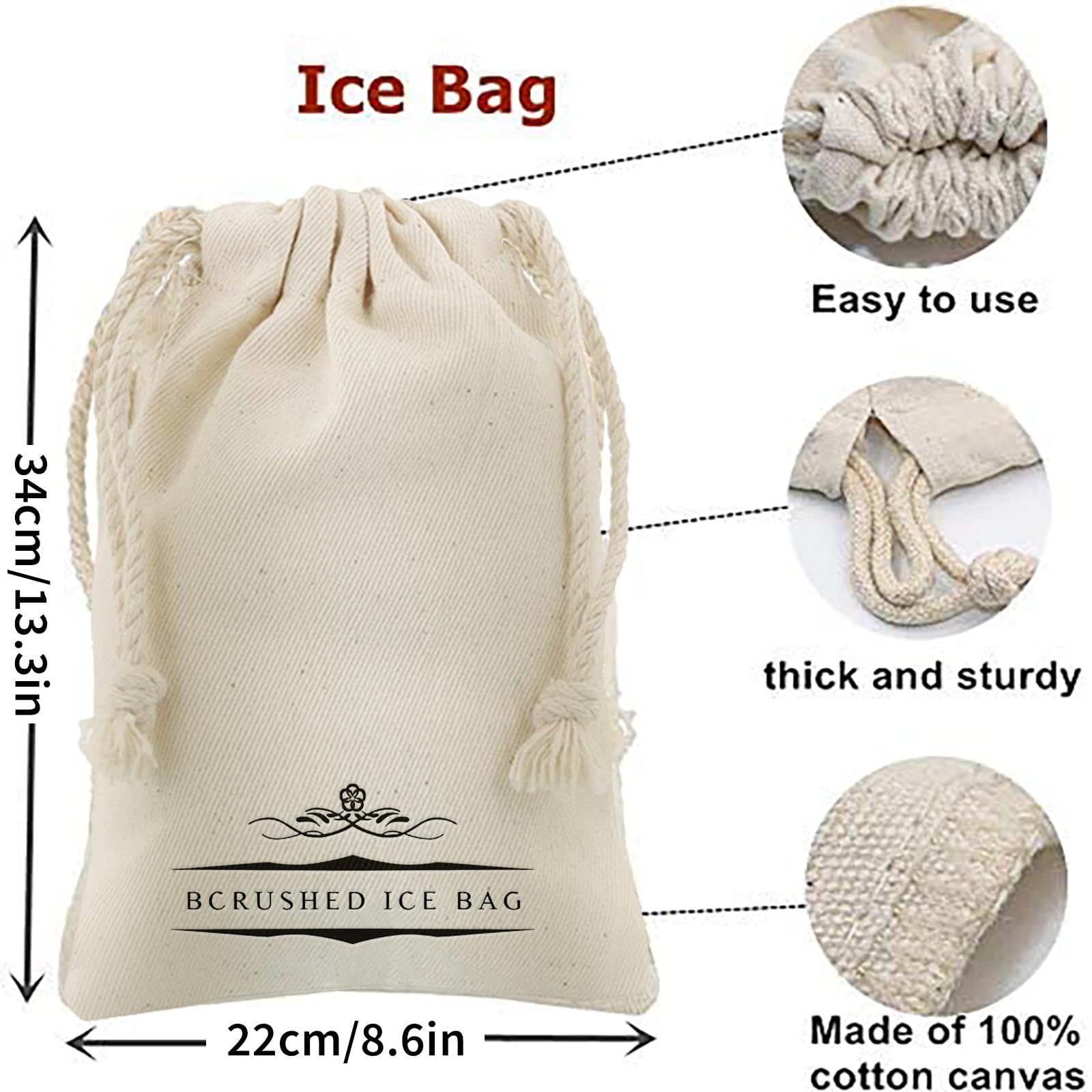 LINALL Mazo de madera para hielo, resistente y preciso para uso en casa.