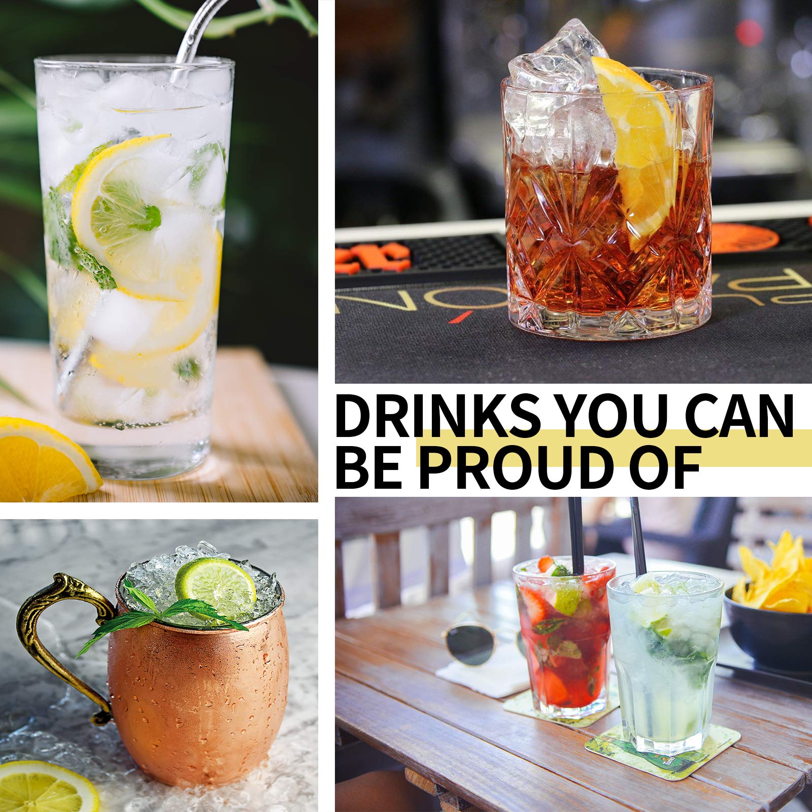 LINALL Regalo ideal para amantes de cocteles y barman en casa.