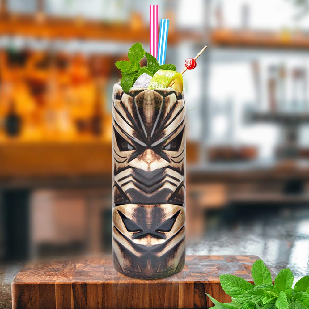 LINALL Tiki Mugs: vasos tiki cerámicos para presentar cócteles en exteriores.