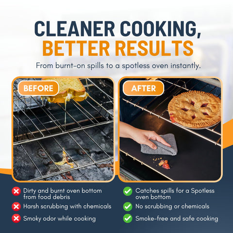 Limpieza fácil para horno gracias a Linda's Essentials y su recubrimiento antiadherente.