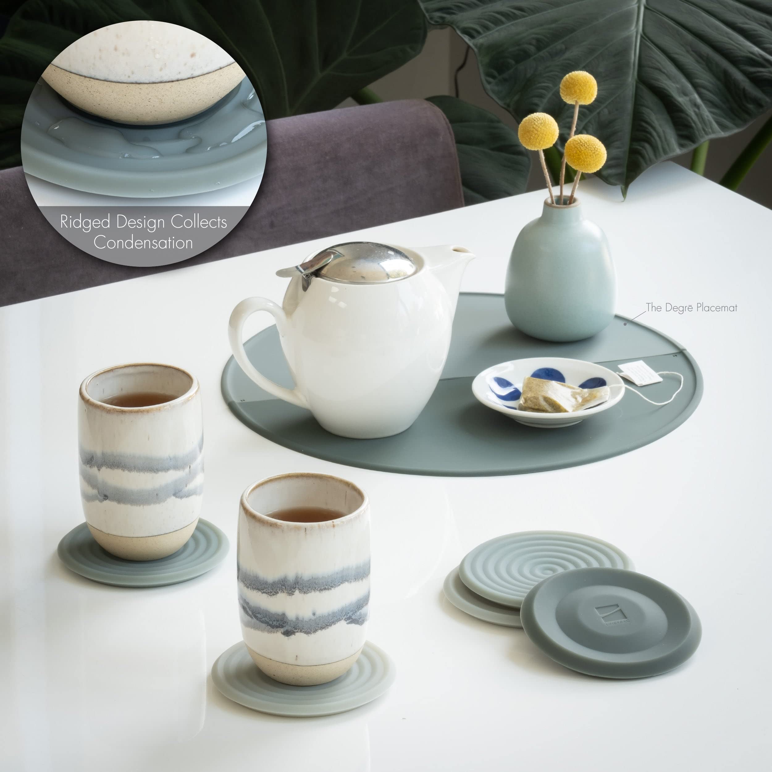 LINE+ARC Degrē Coasters XL sin BPA y seguras para alimentos.