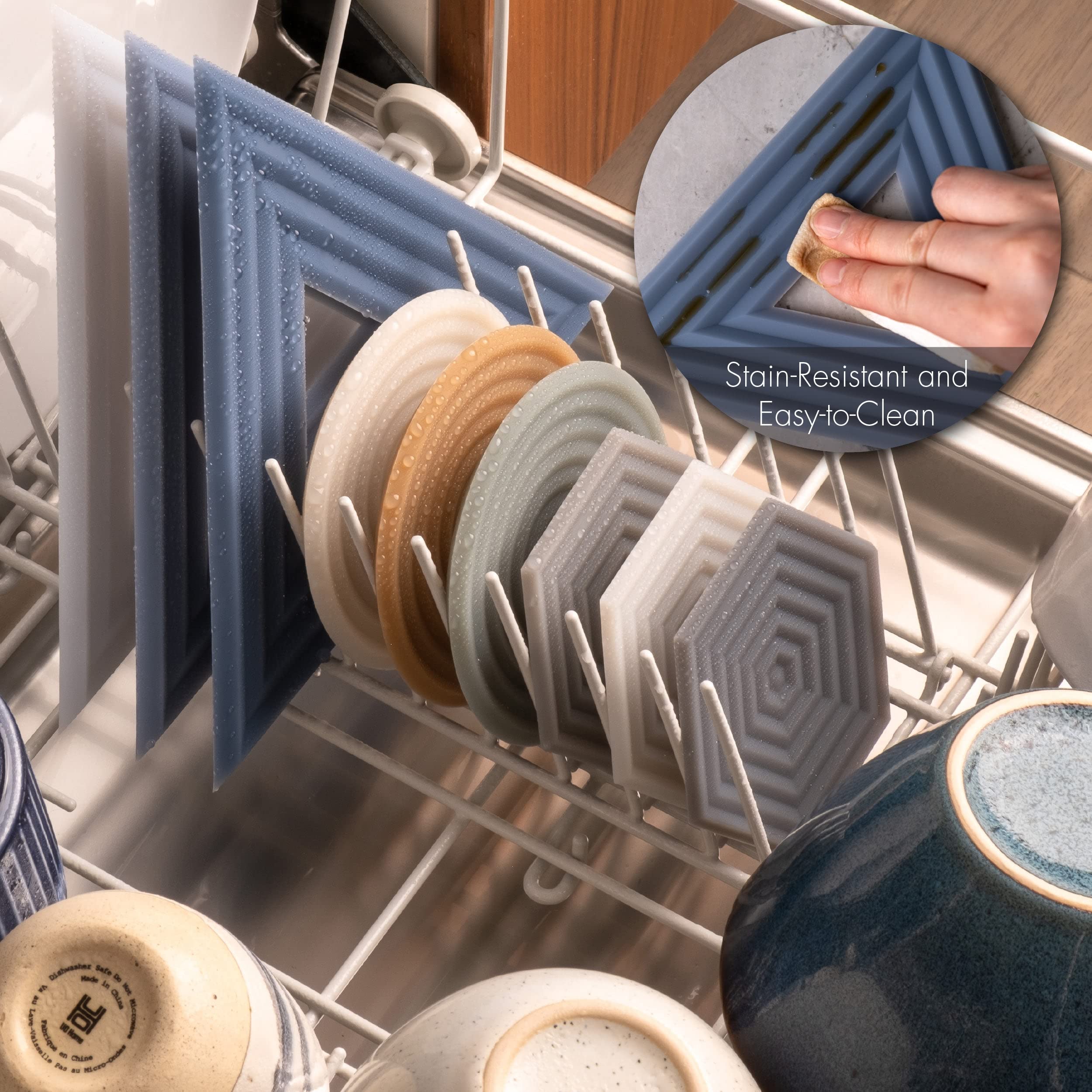 LINE+ARC Degrē trivets: nervios que gestionan condensación y calor.
