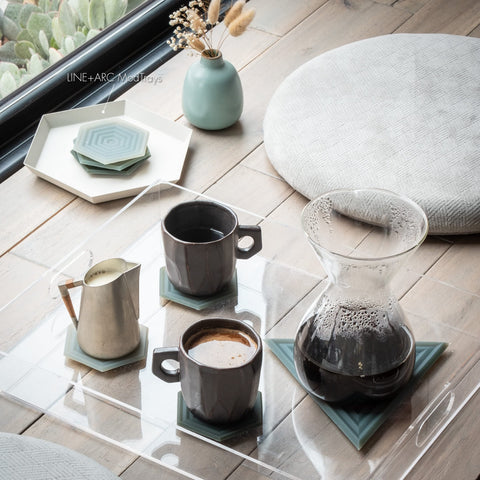 LINE+ARC Degrē trivets: conjunto de 3 para varios utensilios.