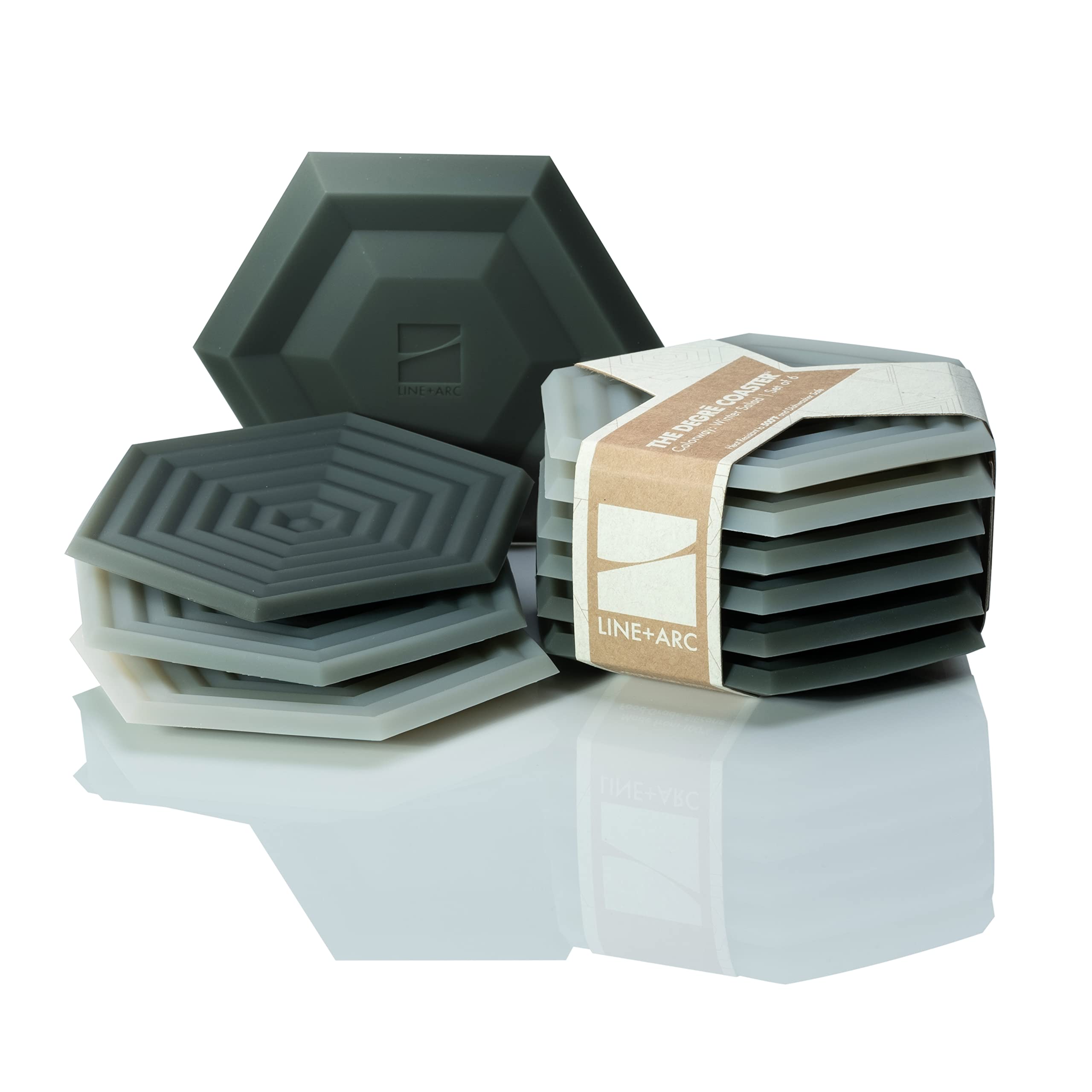 LINE+ARC posavasos-silicona-extra-gruesos protegen la mesa de derrames y golpes