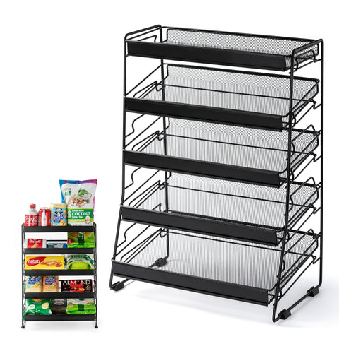 Lineware expositor dulces 5 niveles para mostrador, exhibe meriendas ordenadas