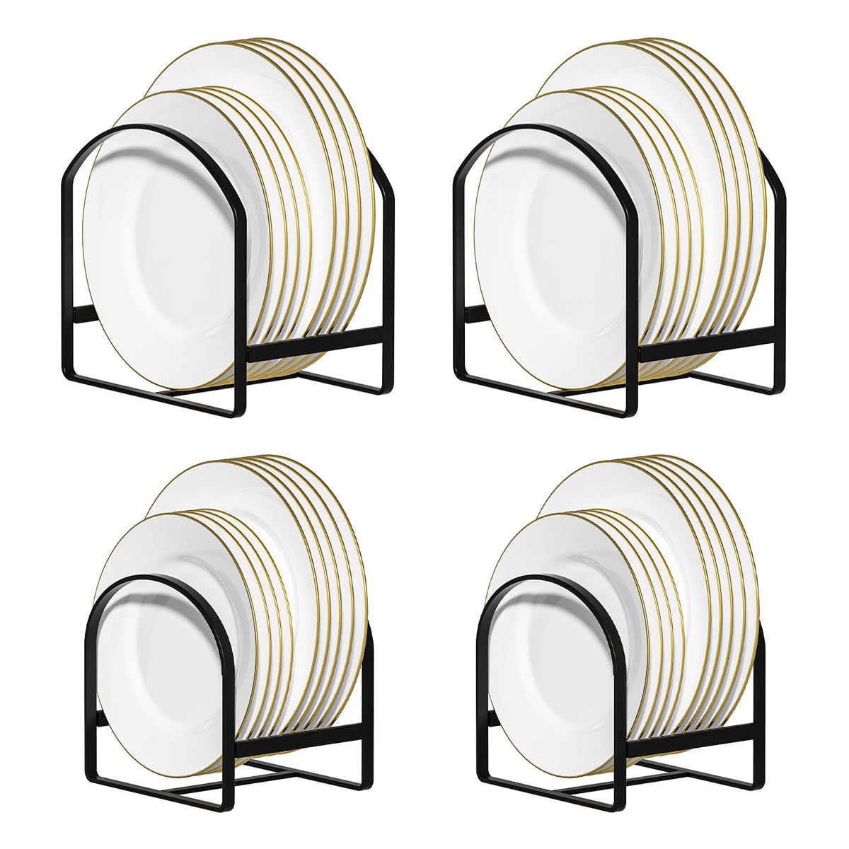 LINFIDITE soportes-platos vertical para ordenar y secar platos en gabinete