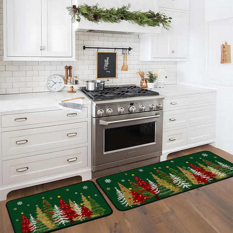 Lingcetger Navidad alfombra pequeña 17x30 pulgadas, perfecta para lavadero o entrada.