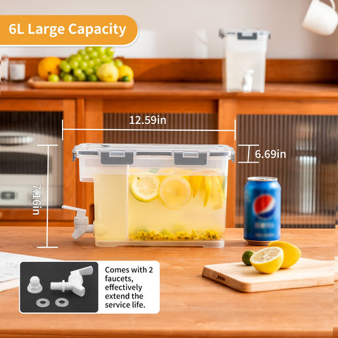 Jarra lingerlanden para refrigerador, gran capacidad para hielo y fruta