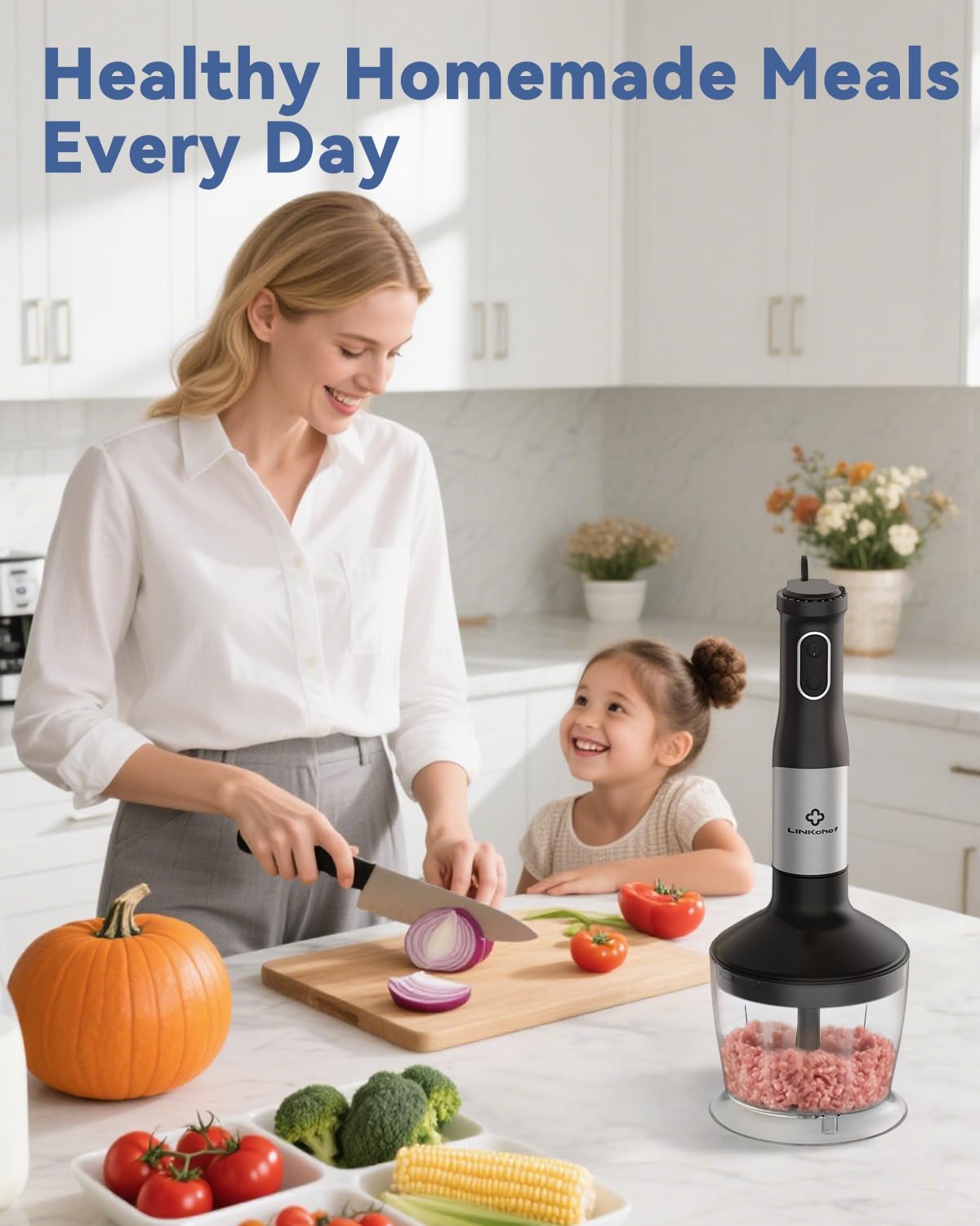 Los accesorios LINKChef permiten preparar batidos, salsas y más.
