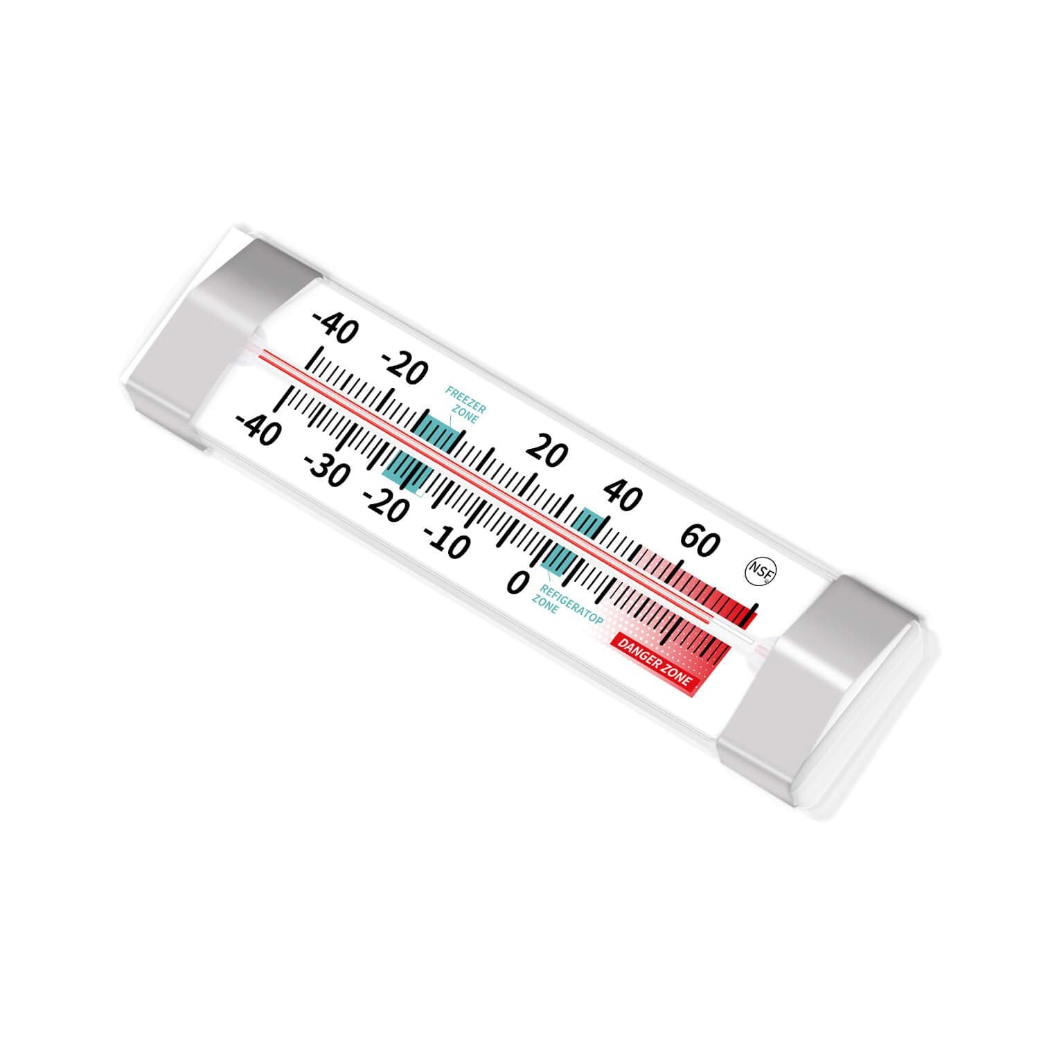 LinkDm termómetro, acero inoxidable y plástico, duradero para uso diario.