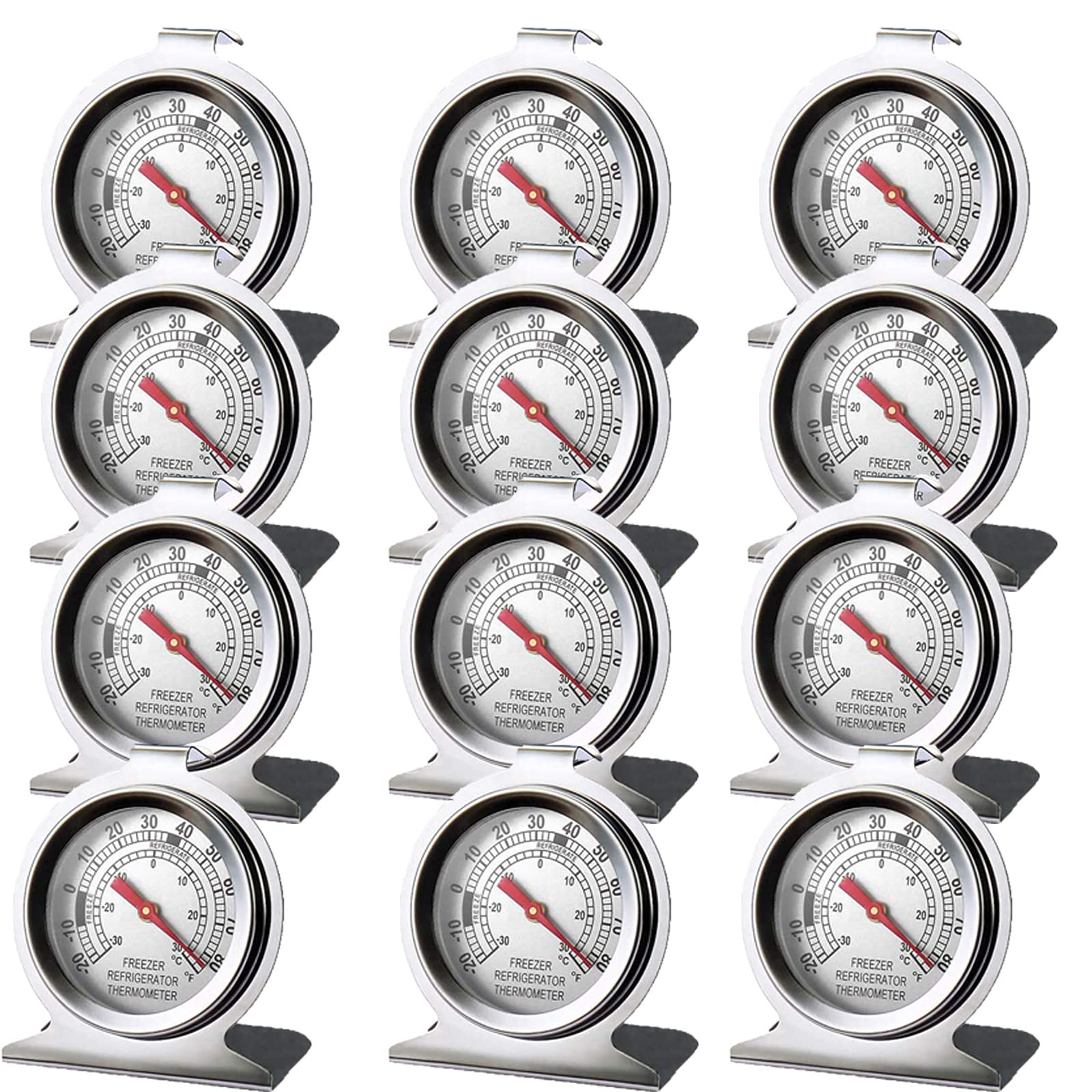 LinkDm termómetro de acero inoxidable con esfera grande para lectura rápida en refrigerador