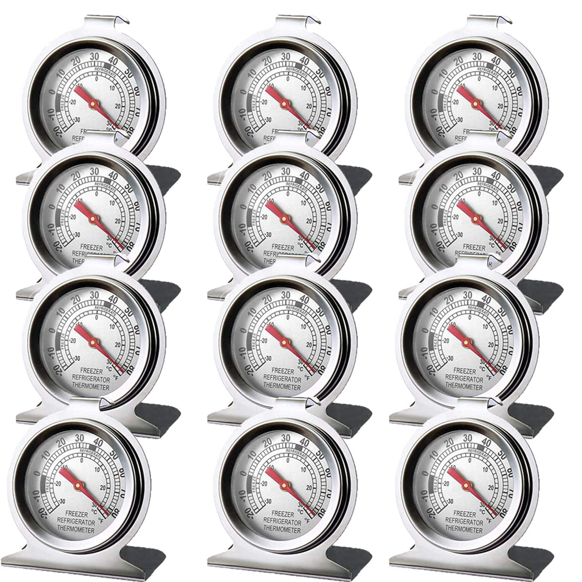 LinkDm termómetro de acero inoxidable con esfera grande para lectura rápida en refrigerador