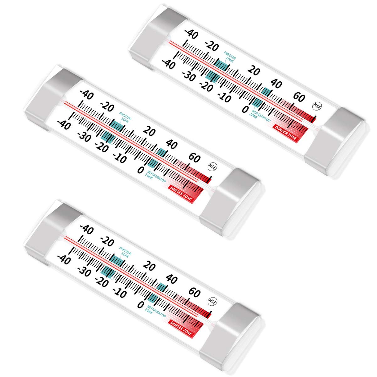 LinkDm termómetro refrigerador, conjunto de tres, lecturas precisas para controlar la temperatura.