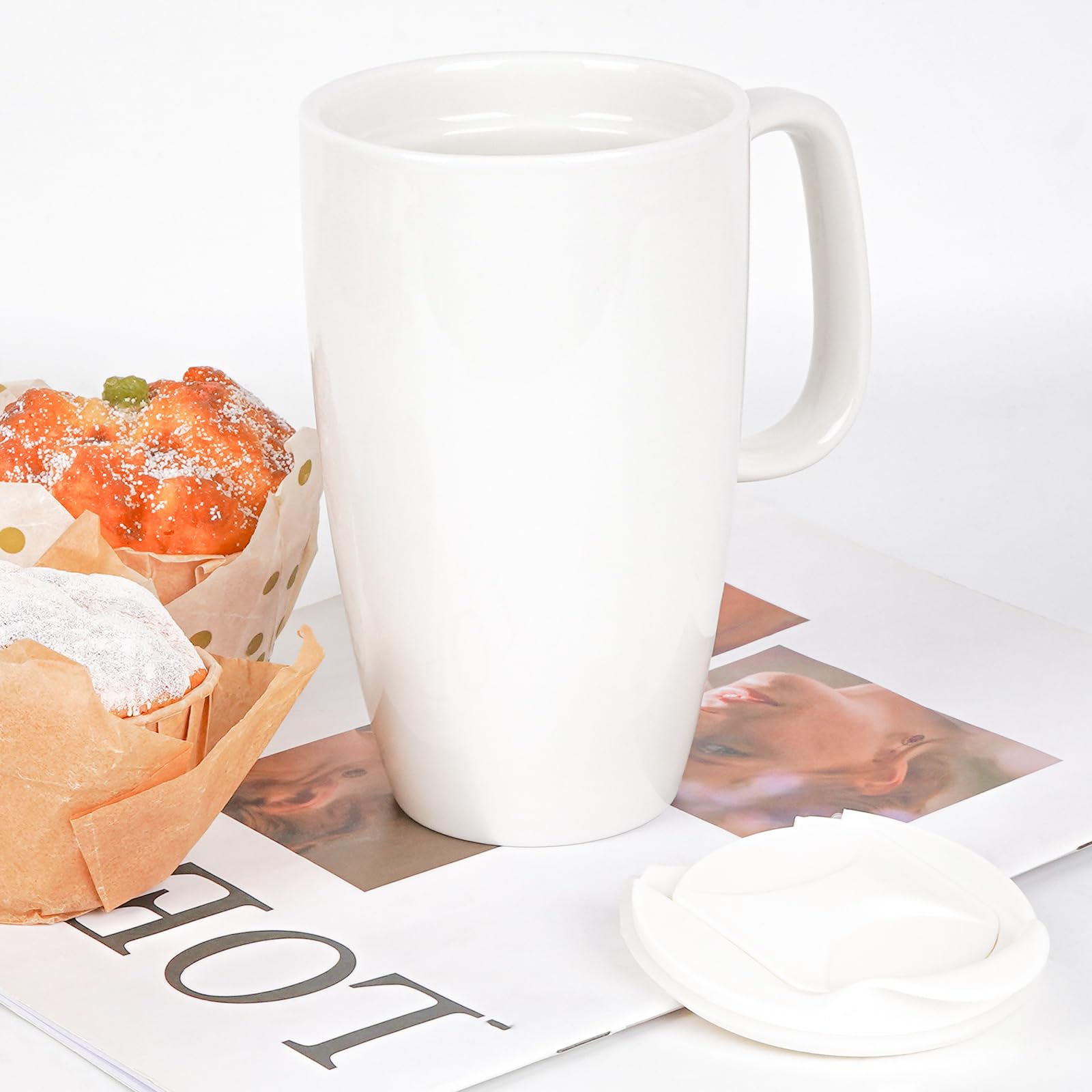 Linkidea: paquete incluye taza y tapa deslizante para viaje.