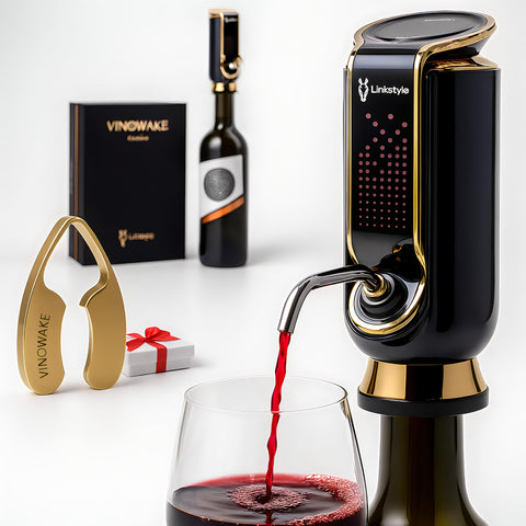 VINOWAKE Triovino aeración instantánea para realzar sabor y aroma.