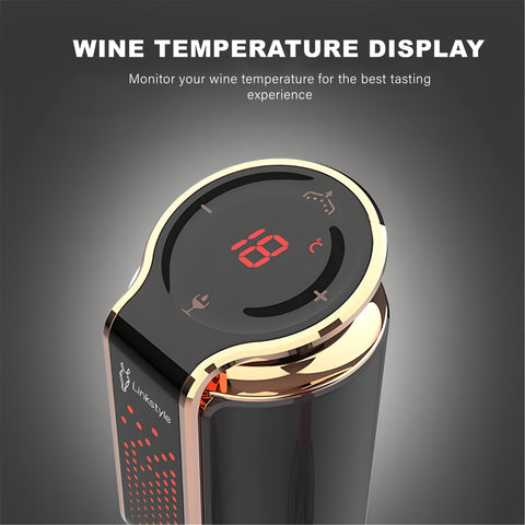 VINOWAKE Triovino indicador de batería y luz LED.
