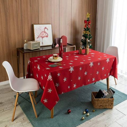 Detalles del gradiente y copos de nieve, mantel Linnovo