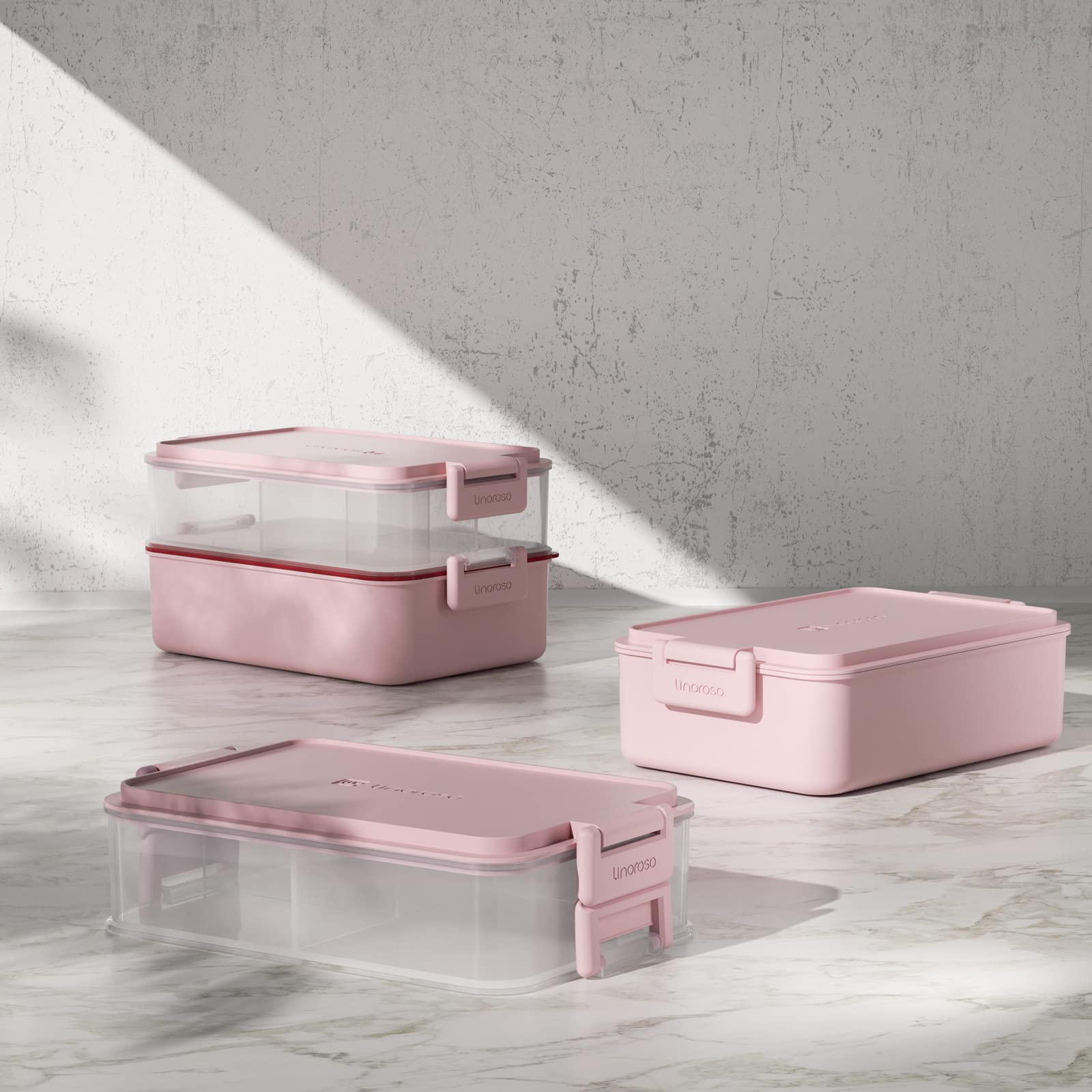 linoroso caja bento apilable accesorios: recipientes para aderezos y utensilios