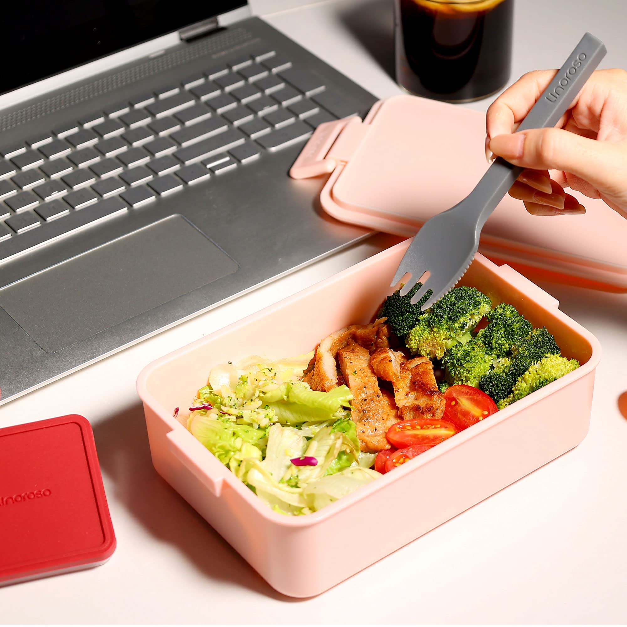 linoroso caja bento apilable materiales seguros para contacto alimentario