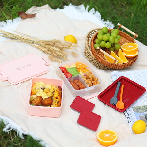 linoroso caja bento apilable separa alimentos para evitar mezclas y olores