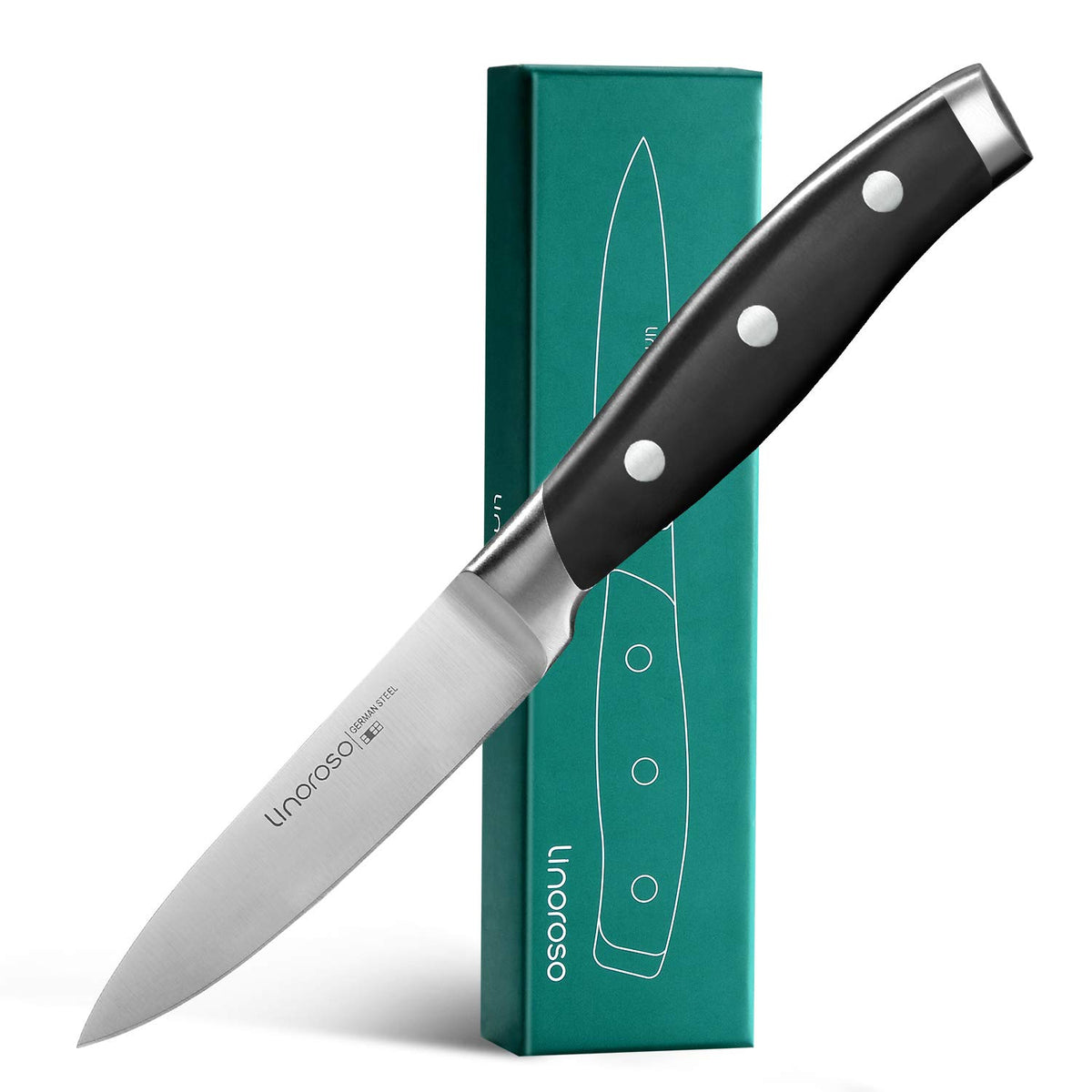 Linoroso Cuchillo Pelar 3,5 pulgadas con hoja precisa para frutas